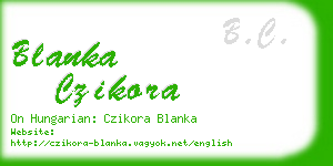 blanka czikora business card